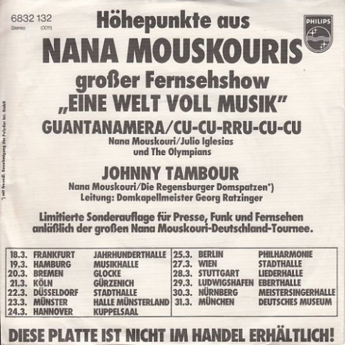 Vinyl / Nana Mouskouri - Guantanamera / Cu-cu-rru-cu-cu