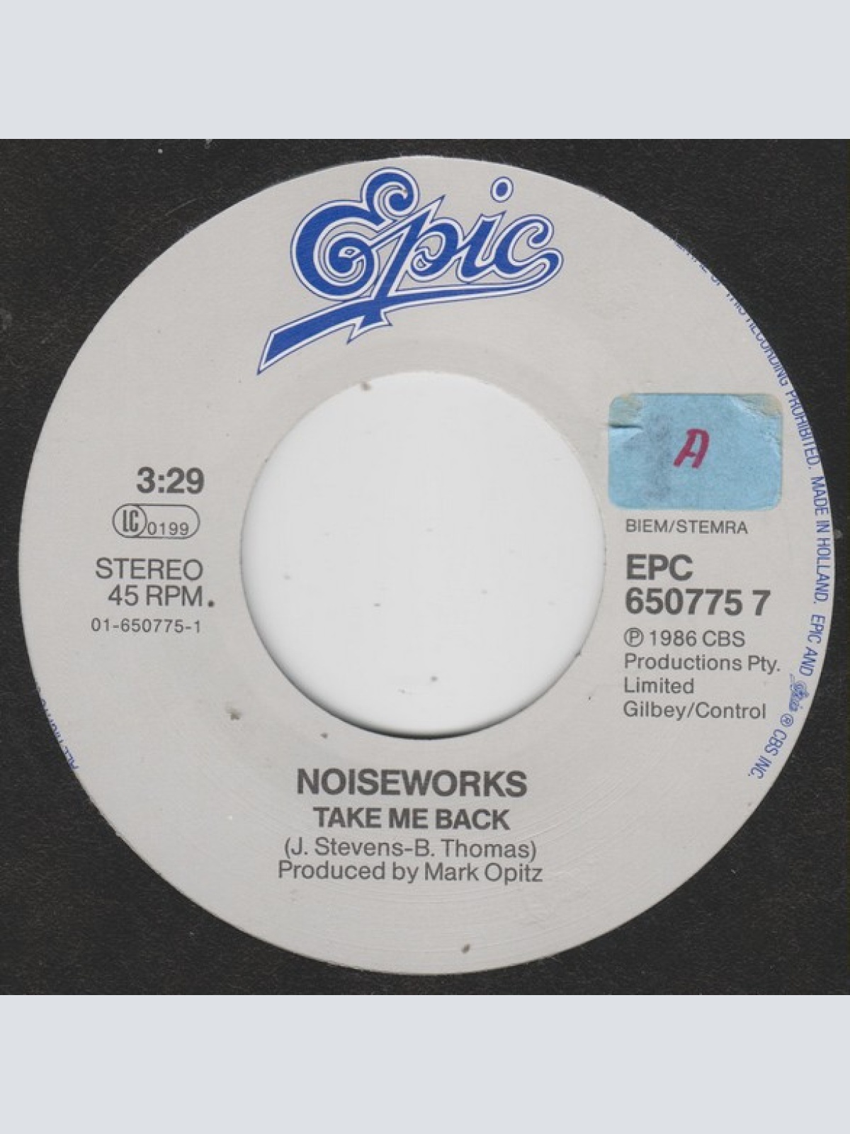 Vinyl / Noiseworks - Take Me Back