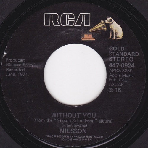 Vinyl / Nilsson* - Without You / Me And My Arrow