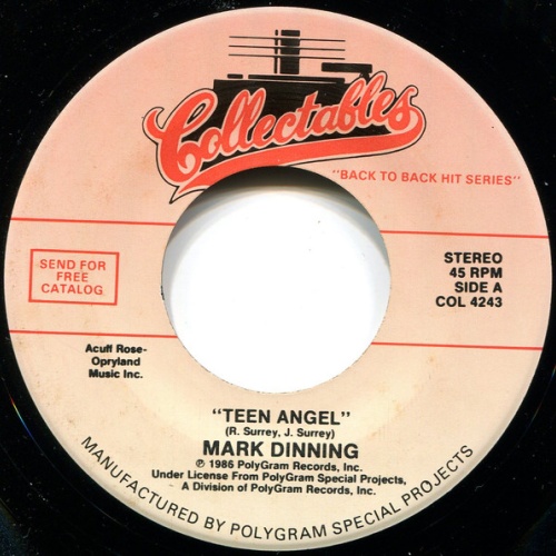 Vinyl / Mark Dinning / Ray Peterson - Teen Angel / Corinne Corinna
