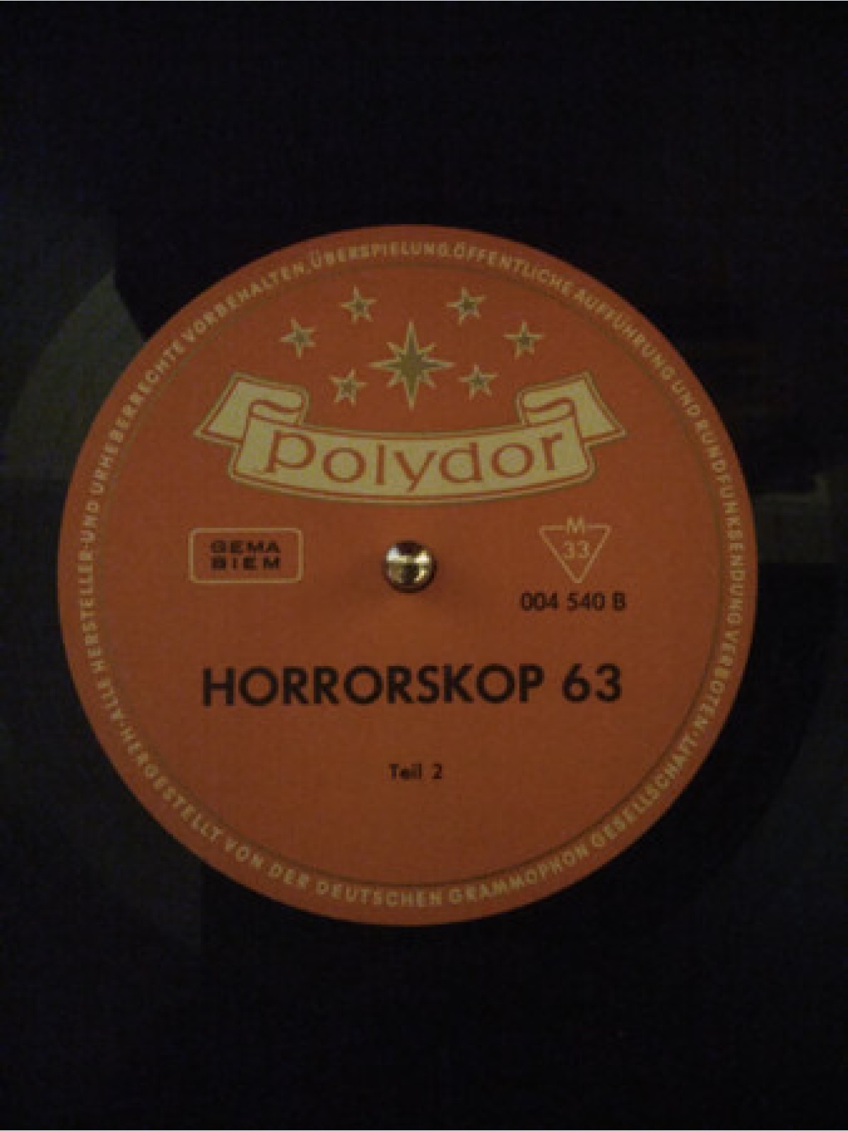 Vinyl / Peter Frankenfeld - Horror Skop 63