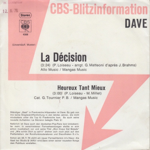 Vinyl / Dave (13) - La Décision