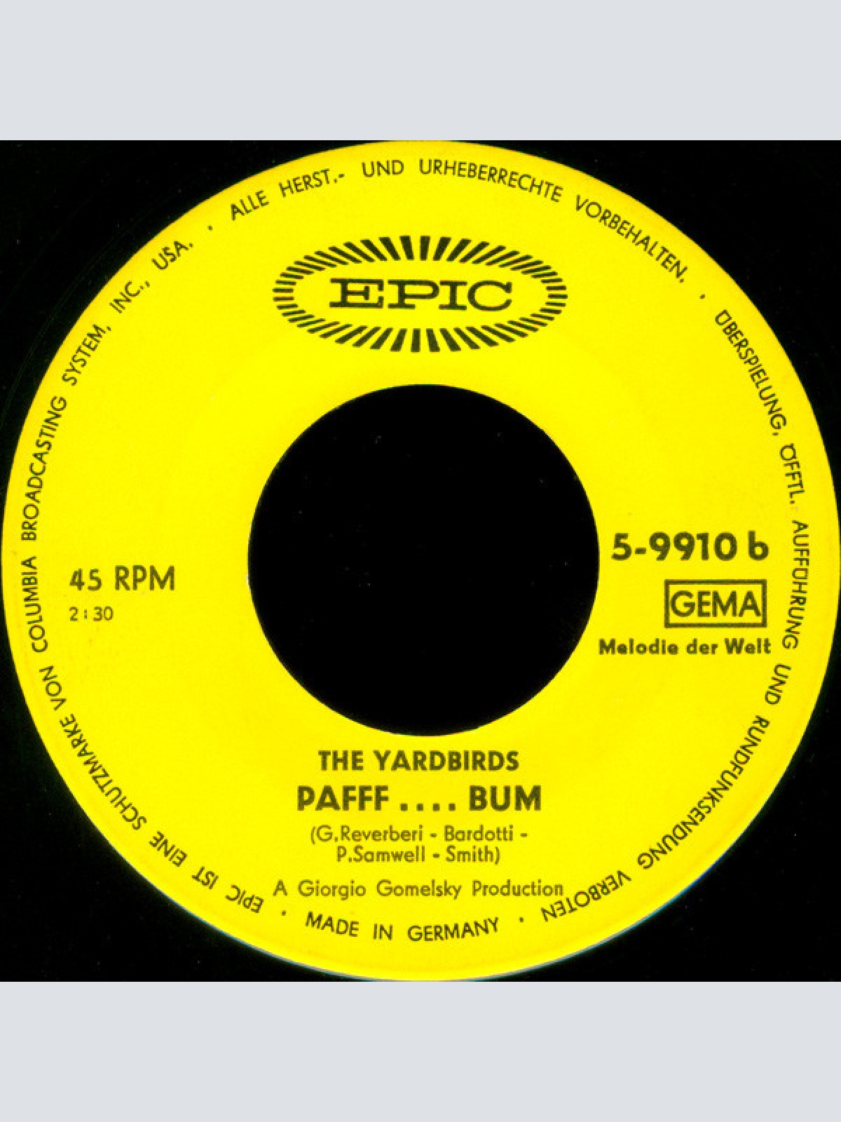 Vinyl / The Yardbirds - Shapes Of Things / Pafff...... Bum