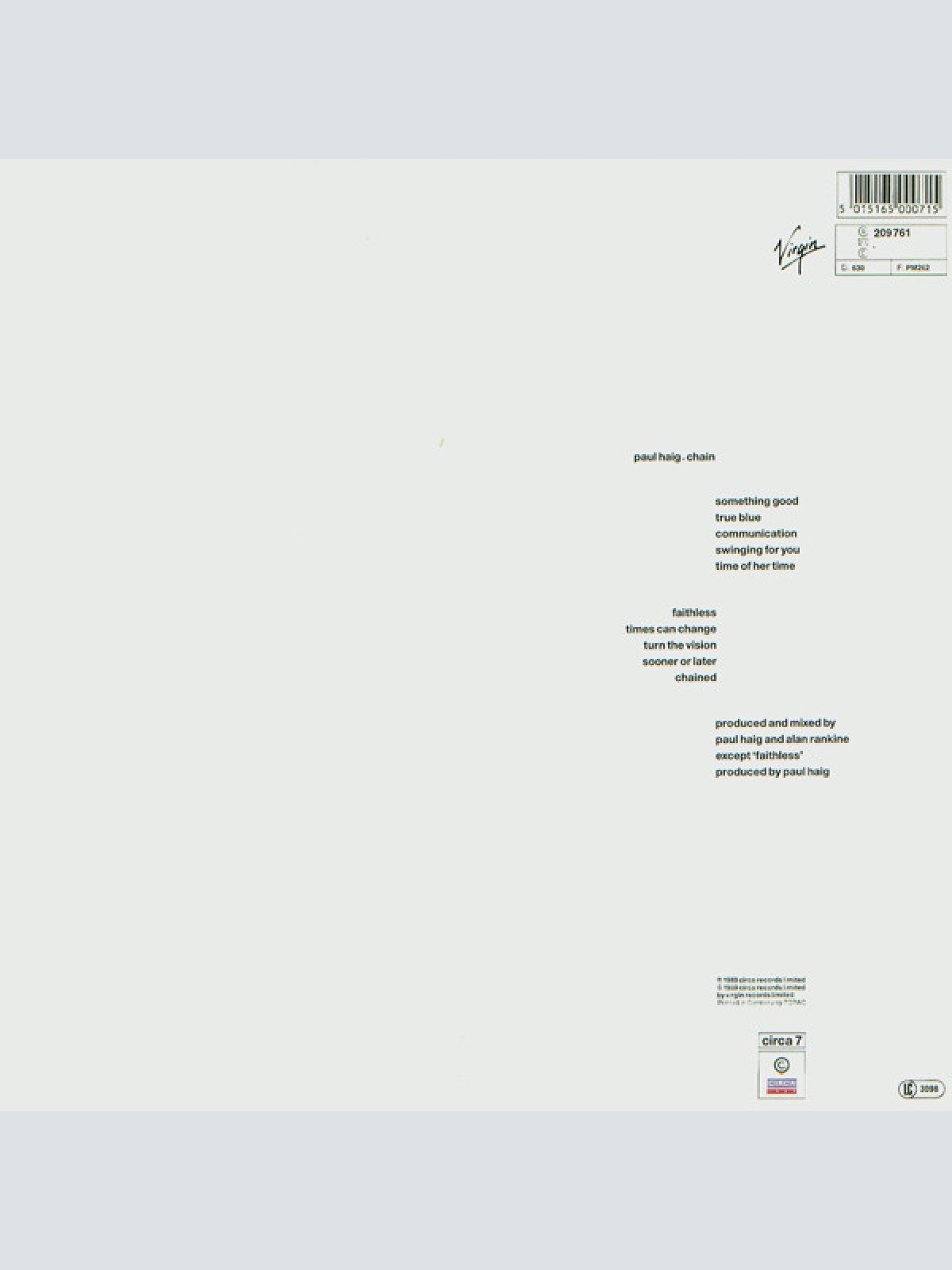 Vinyl / Paul Haig - Chain