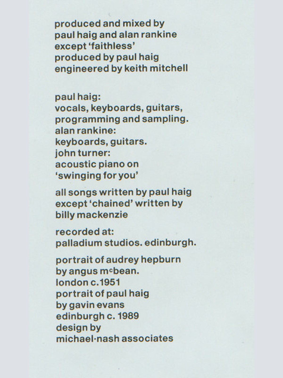 Vinyl / Paul Haig - Chain