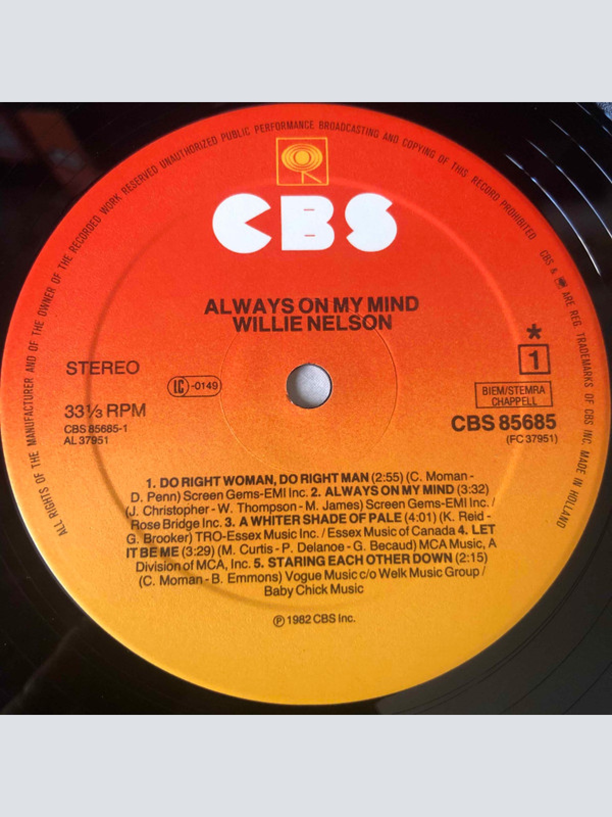 Vinyl / Willie Nelson - Always On My Mind