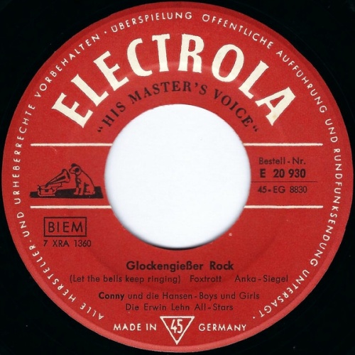 Vinyl / Conny* Und Die Hansen-Boys Und Girls* - Die Erwin Lehn All-Stars - Glockengießer Rock / Auch Du Hast Dein Schicksal In Der Hand
