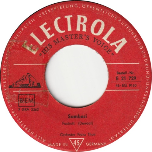 Vinyl / Orchester Franz Thon* - Sambesi / So Sad