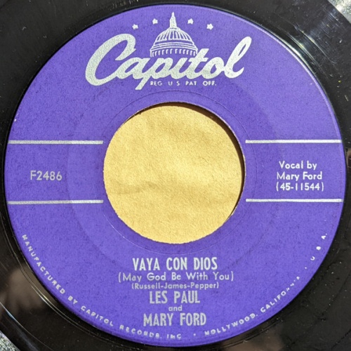 Vinyl / Les Paul And Mary Ford* - Vaya Con Dios / Johnny (Is The Boy For Me)