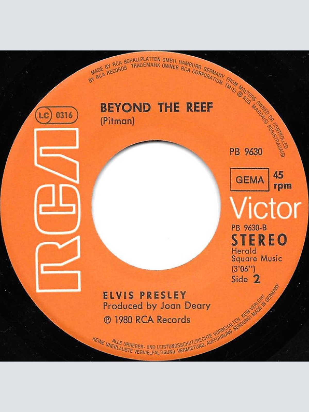 Vinyl / Elvis Presley - Are You Lonesome Tonight? / Beyond The Reef