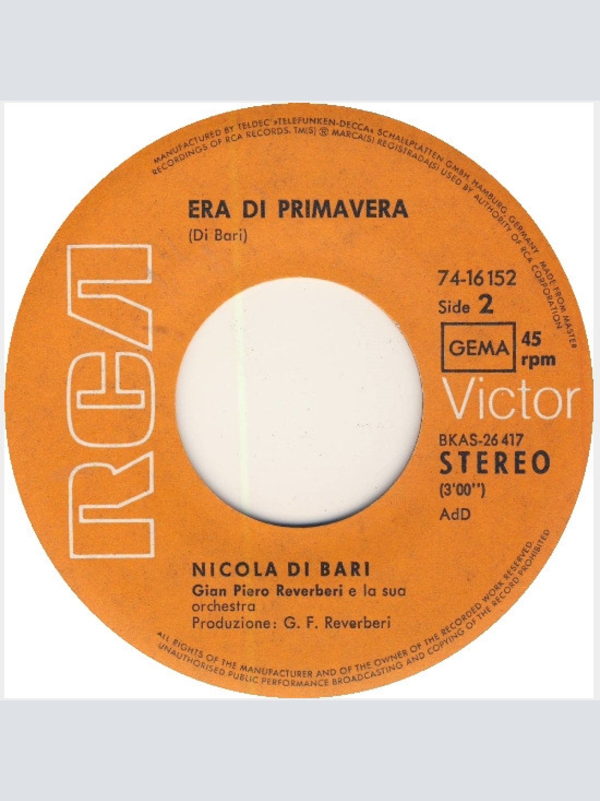Vinyl / Nicola Di Bari - I Giorni Dell'Arcobaleno