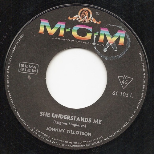 Vinyl / Johnny Tillotson - She Understands Me / Tomorrow