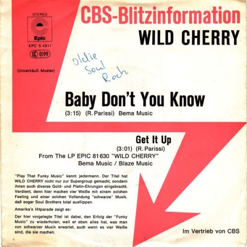 Vinyl / Wild Cherry - Baby Don't You Know