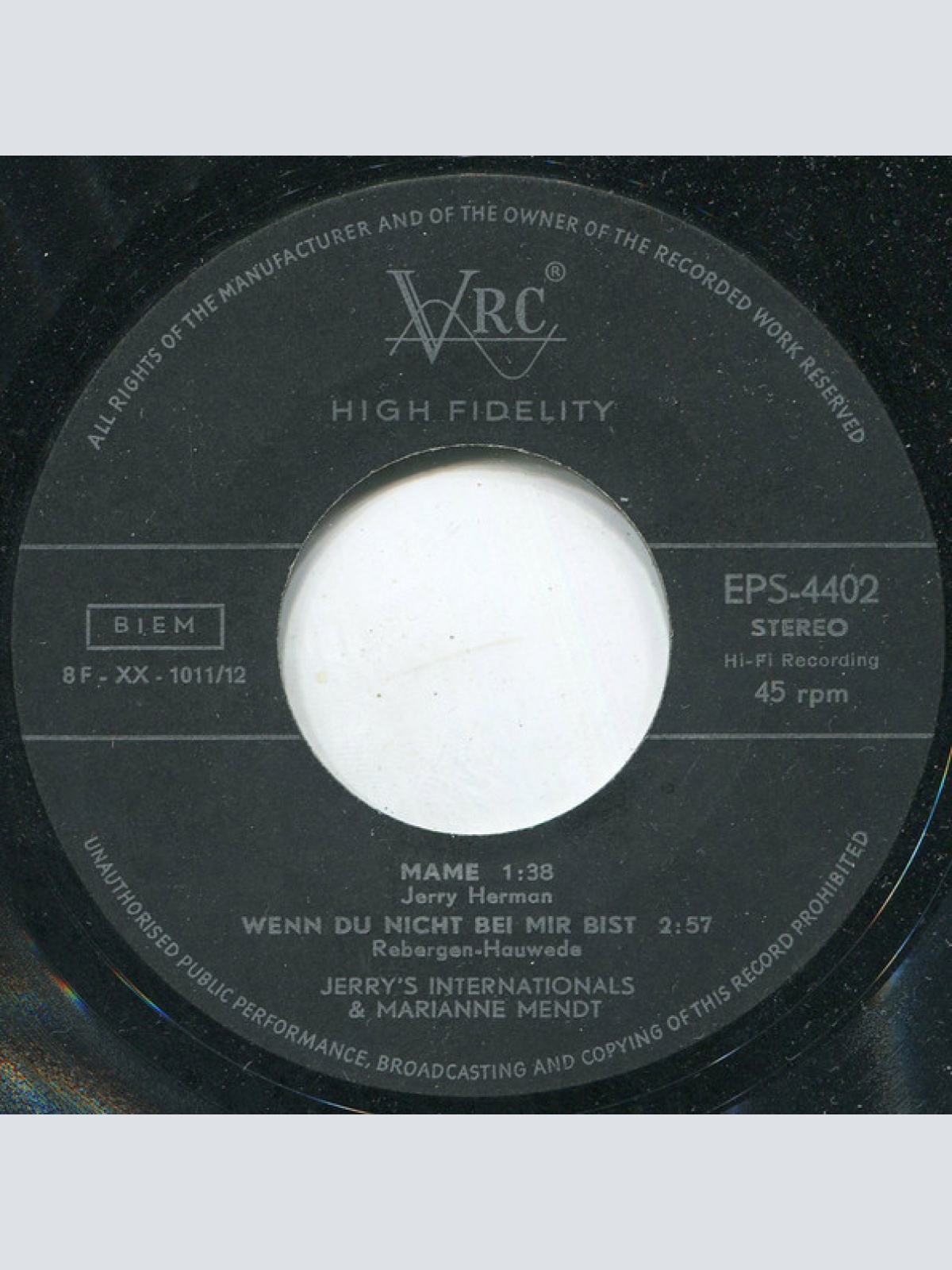 Vinyl / Jerry's Internationals & Marianne Mendt - Mame / Wenn Du Nicht Bei Mir Bist / Wenn Du Gehst Aus Der Stadt / Portrait Of My Love