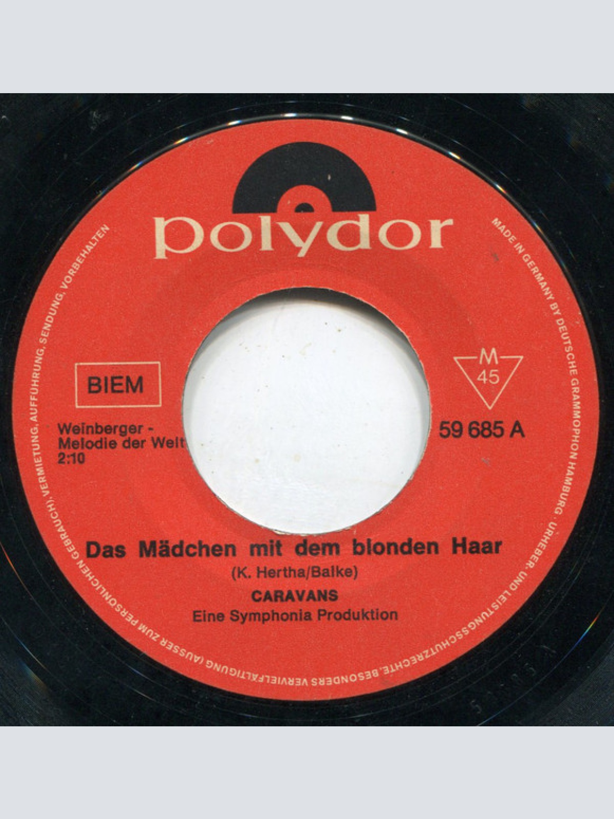 Vinyl / Caravans - Das Mädchen Mit Dem Blonden Haar