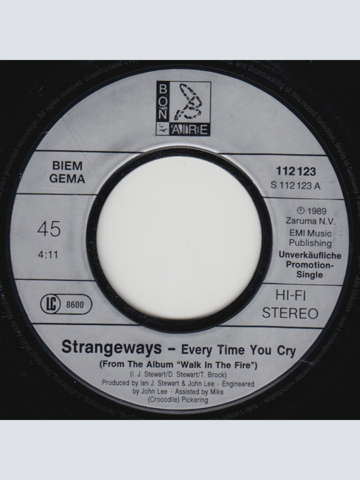 Vinyl / Strangeways (2) - Every Time You Cry