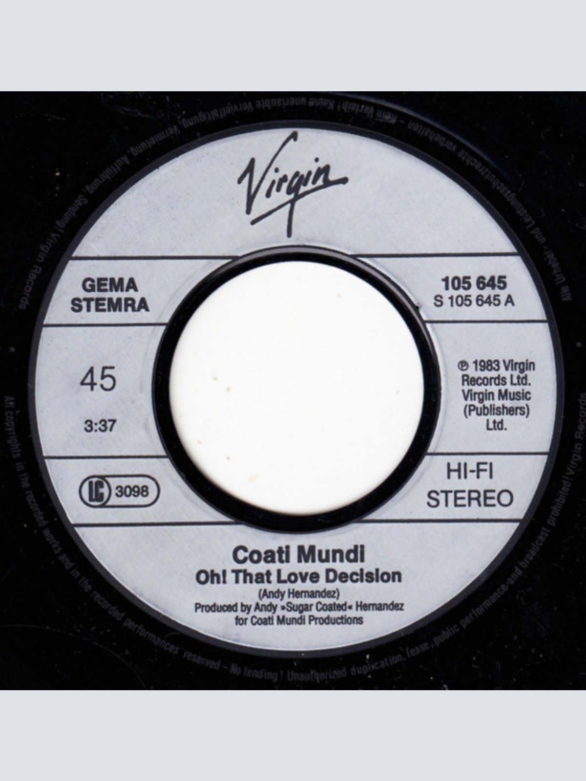 Vinyl / Coati Mundi - Oh! That Love Decision