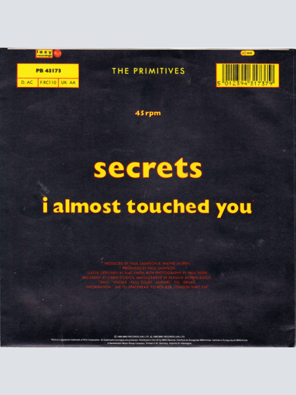 Vinyl / The Primitives - Secrets