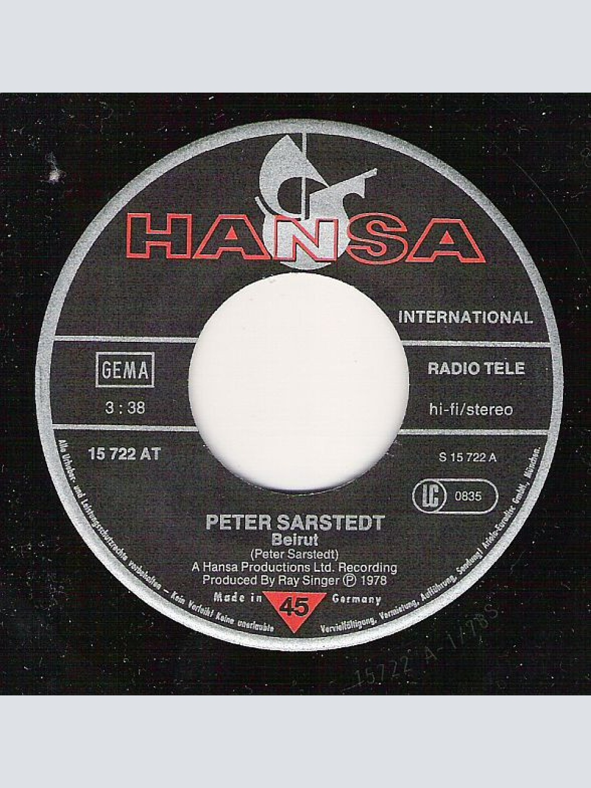 Vinyl / Peter Sarstedt - Beirut