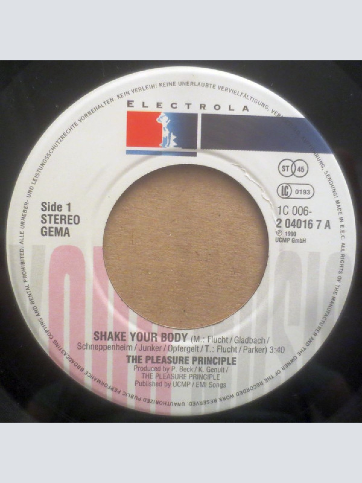 Vinyl / The Pleasure Principle - Shake Your Body