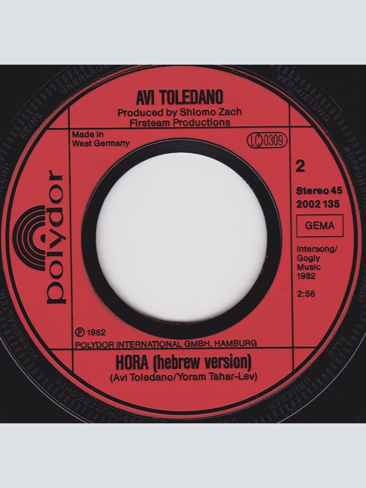 Vinyl / Avi Toledano - Hora