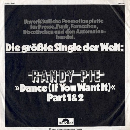 Vinyl / Randy Pie - Dance (If You Want It) Part 1&2