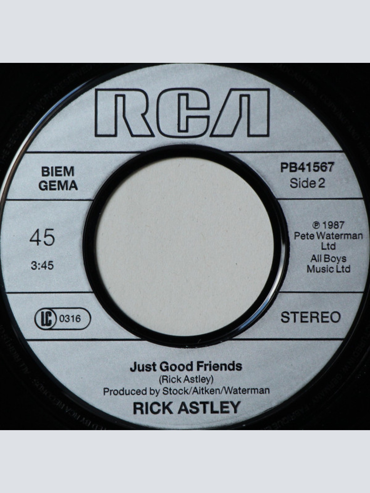 Vinyl / Rick Astley - Whenever You Need Somebody
