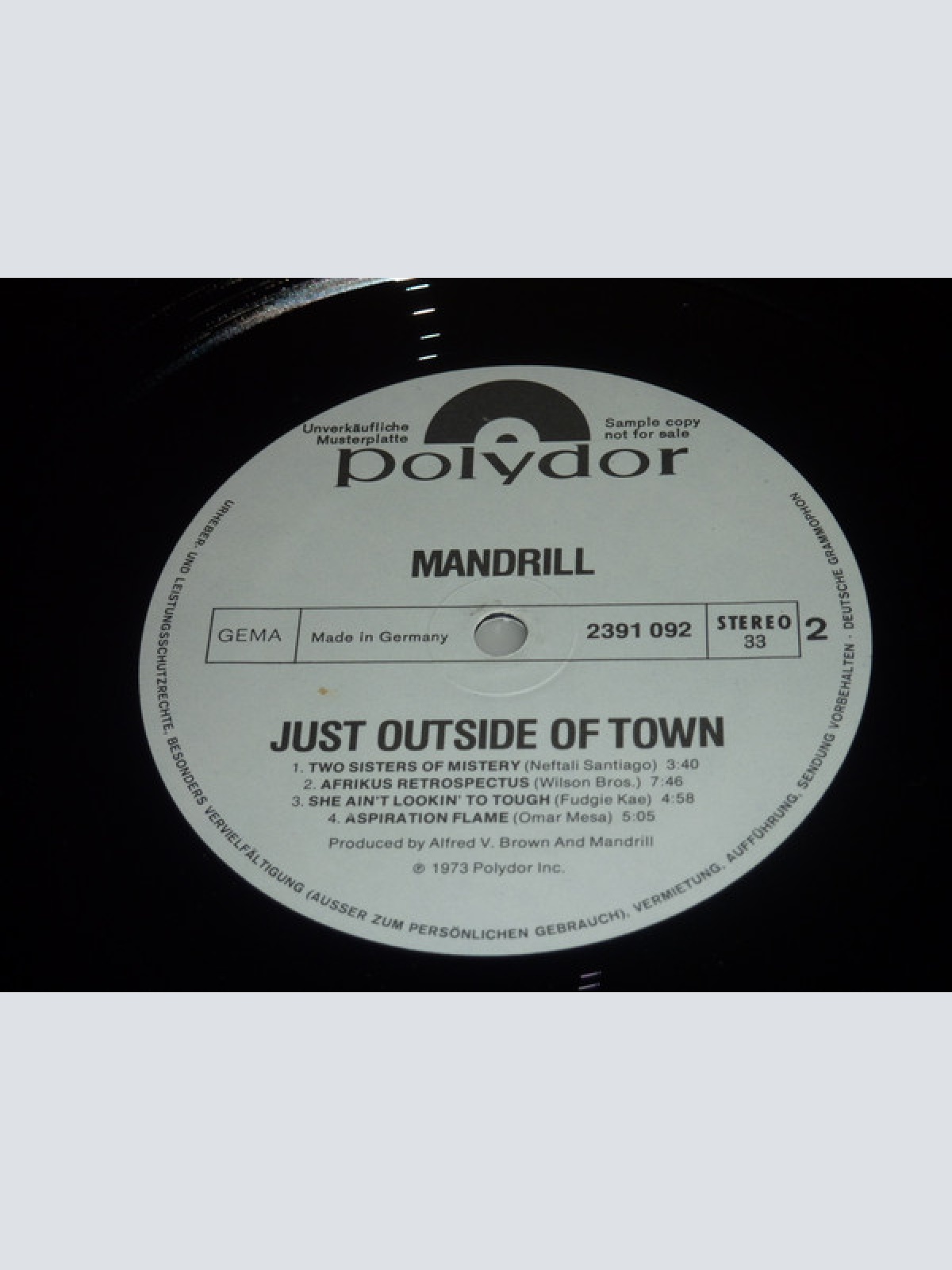 Vinyl / Mandrill - Just Outside Of Town