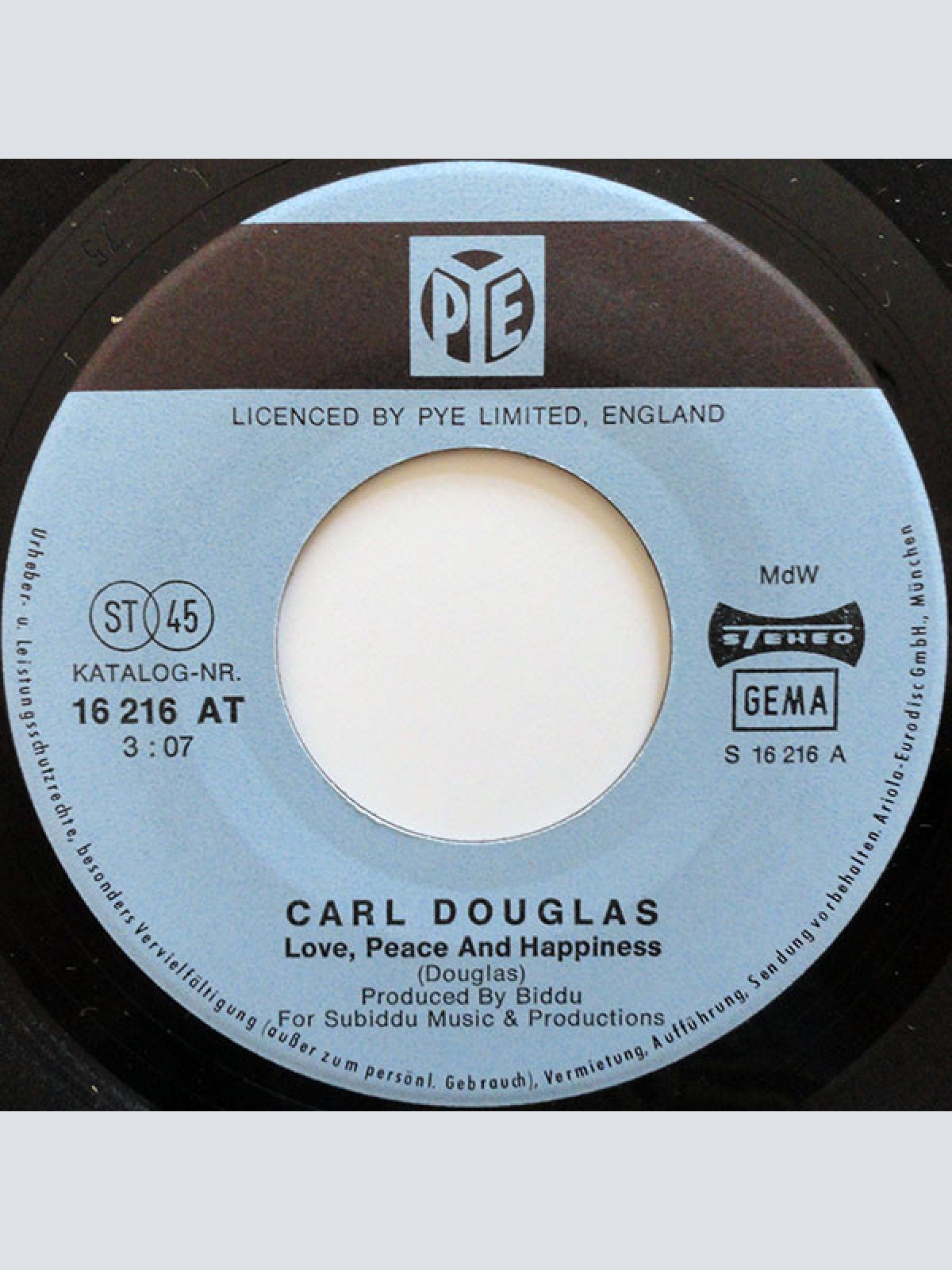 Vinyl / Carl Douglas - Love, Peace And Happiness