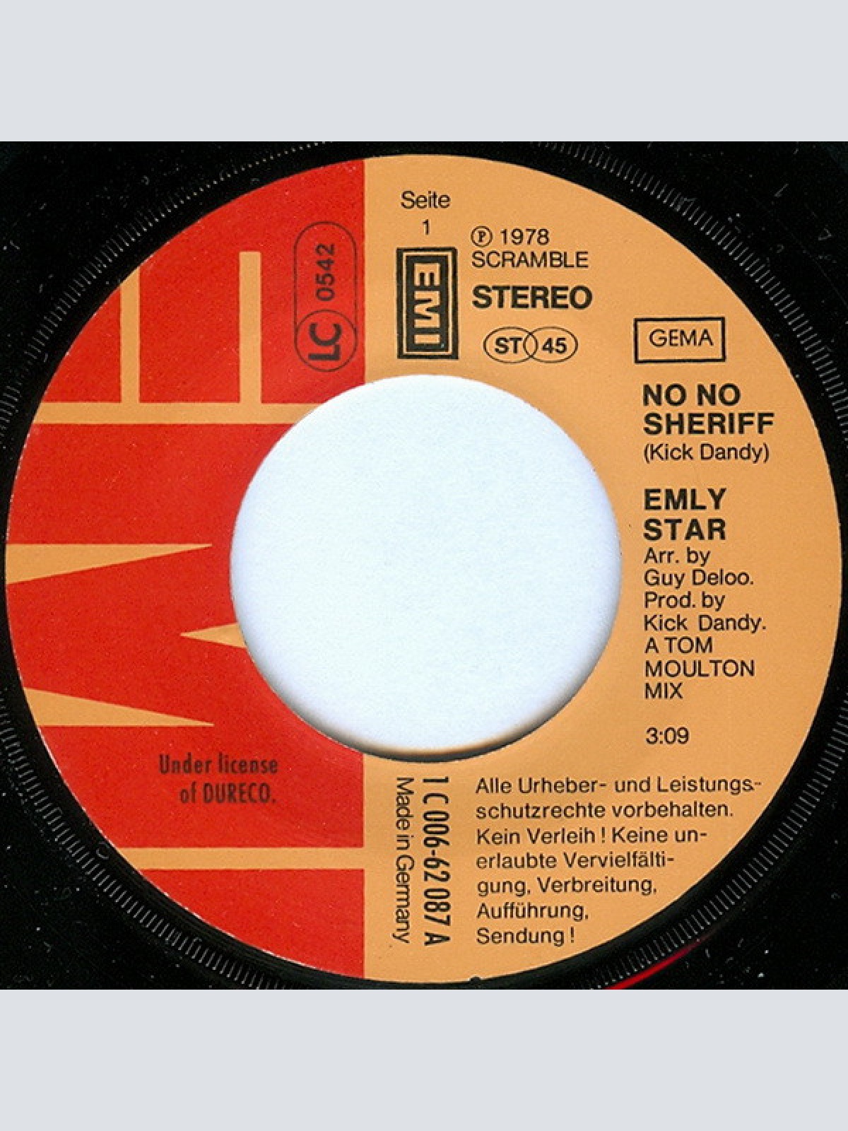 Vinyl / Emly Star* - No No Sheriff
