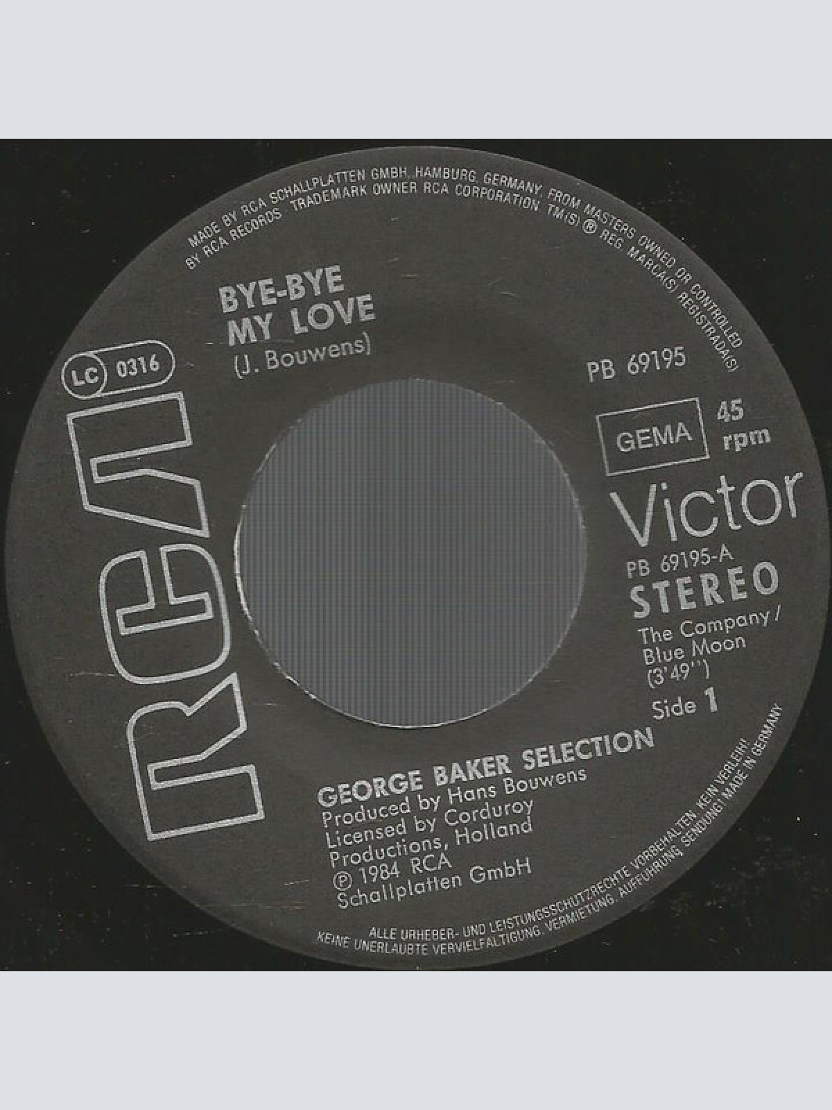 Vinyl / George Baker Selection - Bye-Bye My Love