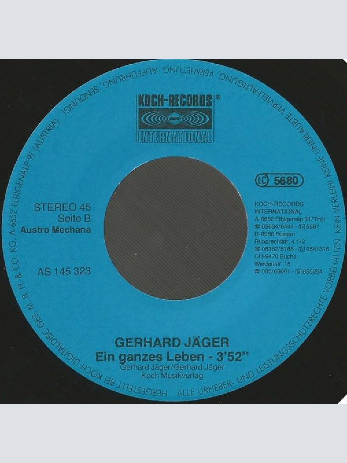 Vinyl / Gerhard Jäger - Bye Bye Madlen