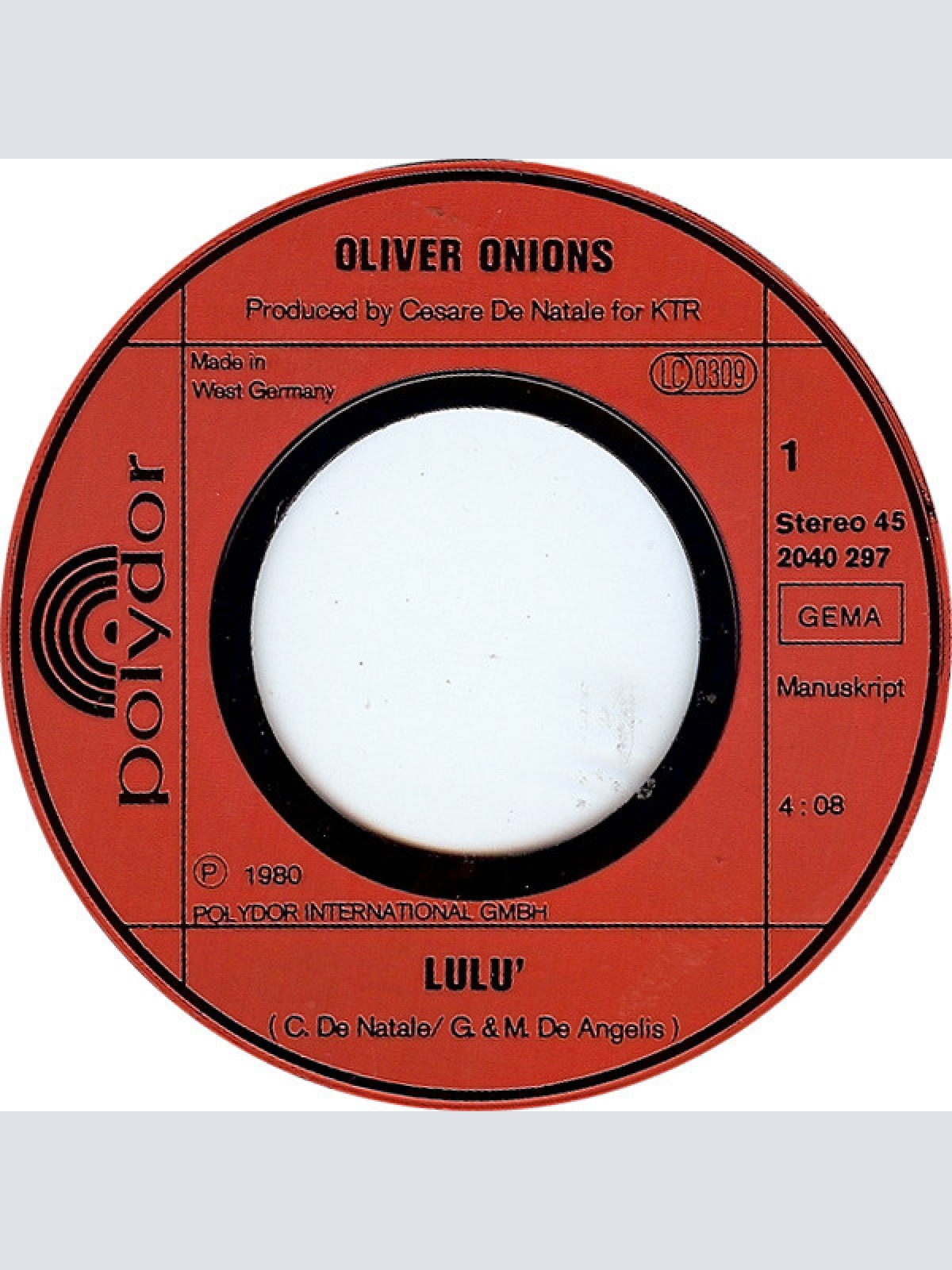 Vinyl / Oliver Onions - Lulu'