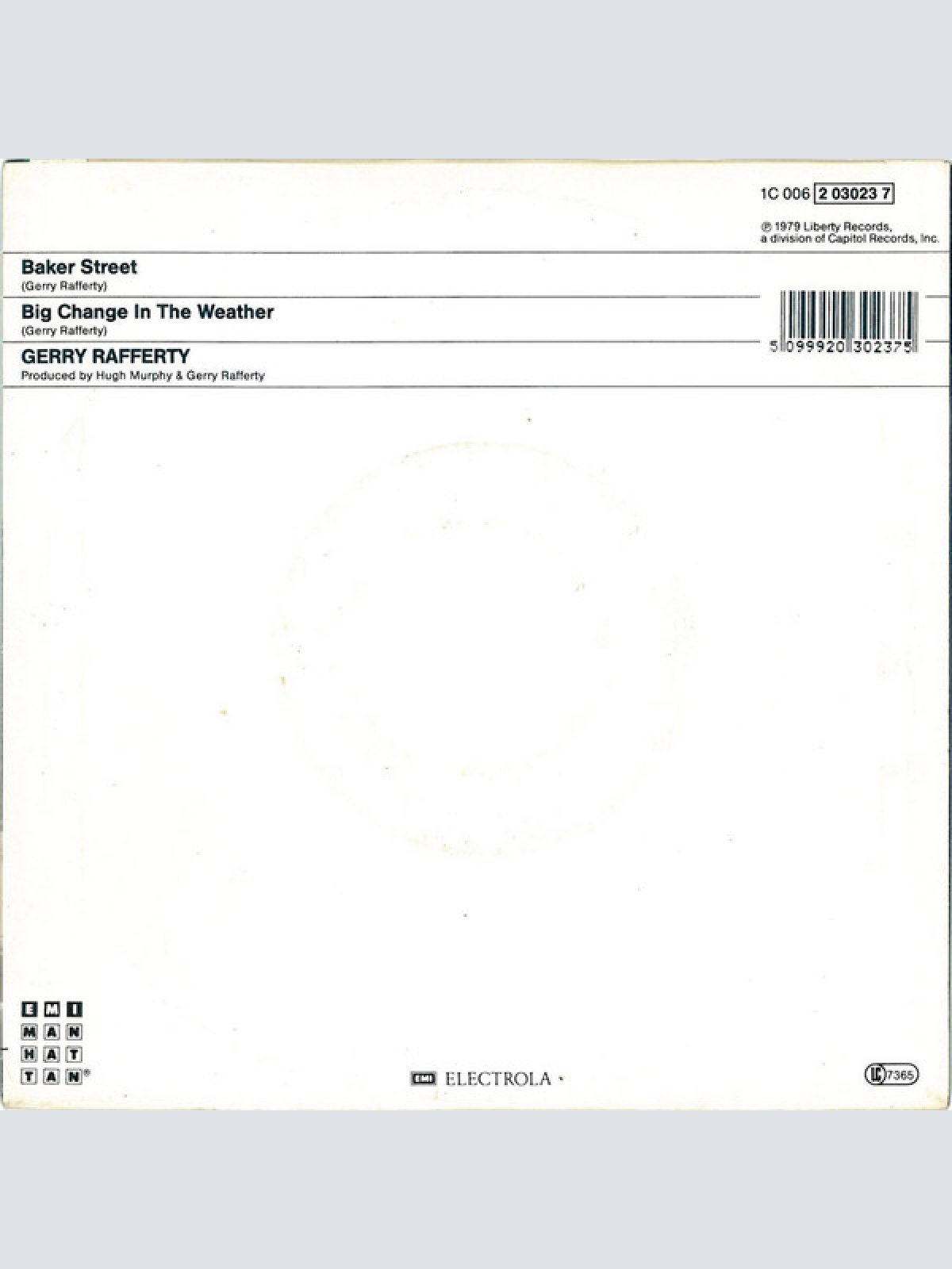 Vinyl / Gerry Rafferty - Baker Street / Big Change In The Weather