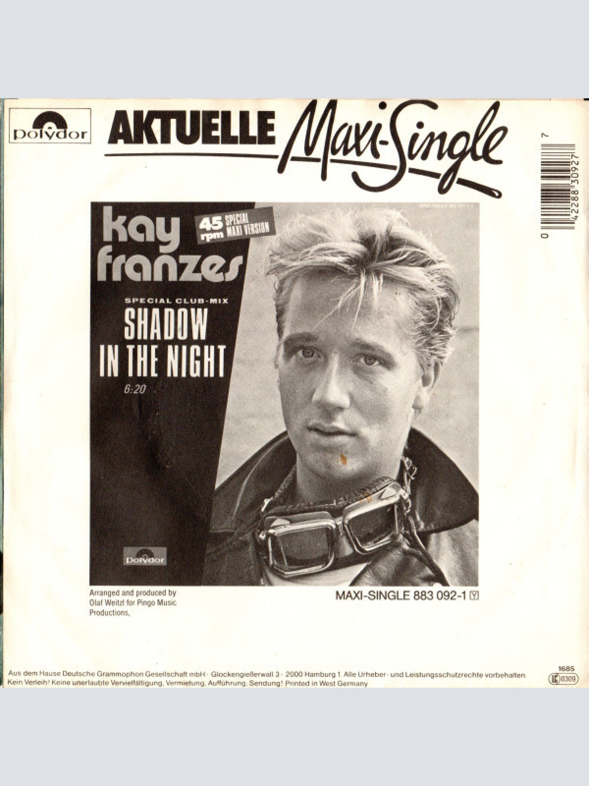 Vinyl / Kay Franzes - Shadow In The Night