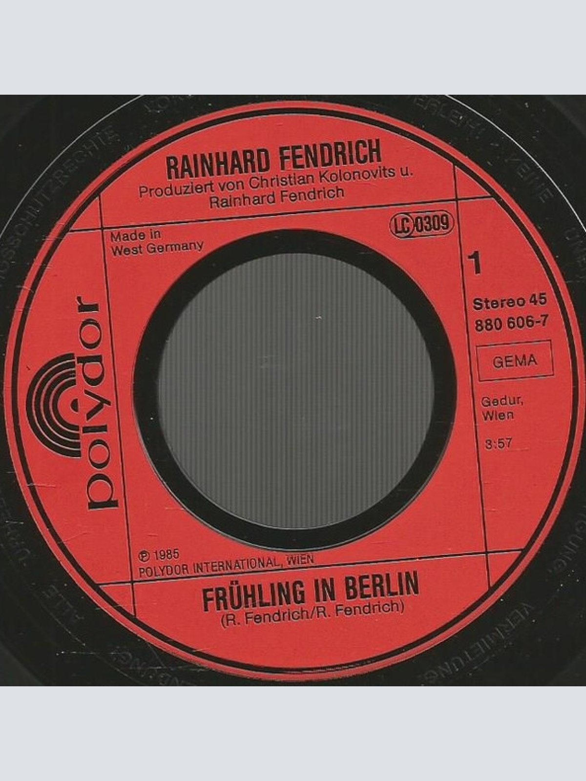 Vinyl / Rainhard Fendrich - Frühling In Berlin