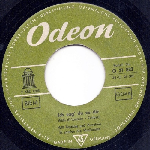 Vinyl / Will Brandes Und Annelore* - Ich Sag' Du Zu Dir