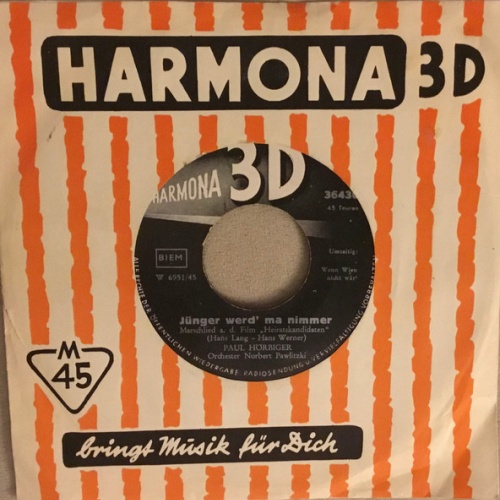 Vinyl / Paul Hörbiger - Jünger Werd' Ma Nimmer / Wenn Wien Nicht Wär'