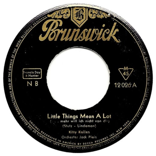 Vinyl / Kitty Kallen / Four Aces* - Little Things Mean A Lot / Three Coins In The Fountain