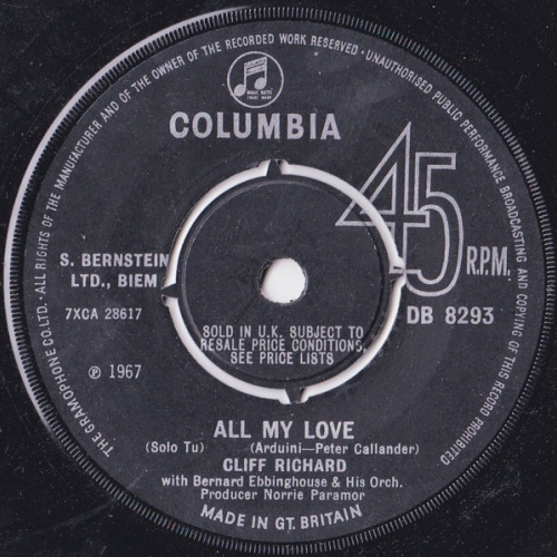 Vinyl / Cliff Richard - All My Love