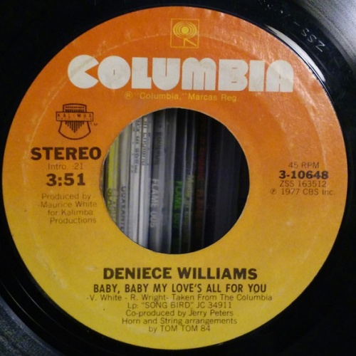 Vinyl / Deniece Williams - Baby, Baby My Love's All For You / Be Good To Me
