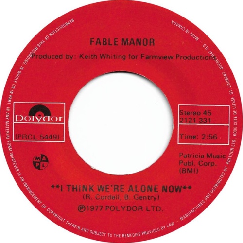 Vinyl / Fable Manor - I Think We`re Alone Now