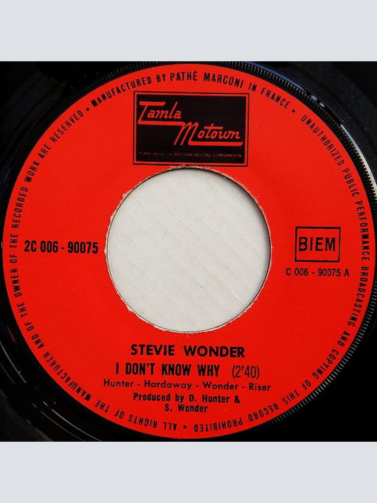 Vinyl / Stevie Wonder - I Don't Know Why / My Chérie Amour