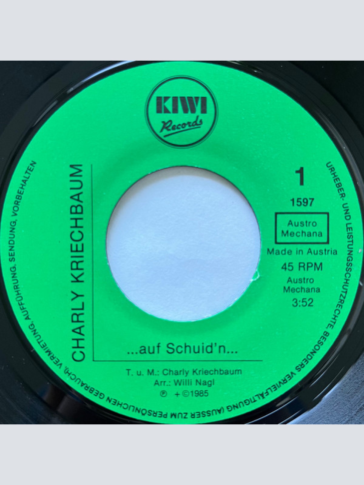Vinyl / Charly Kriechbaum - ...Auf Schuid'n...