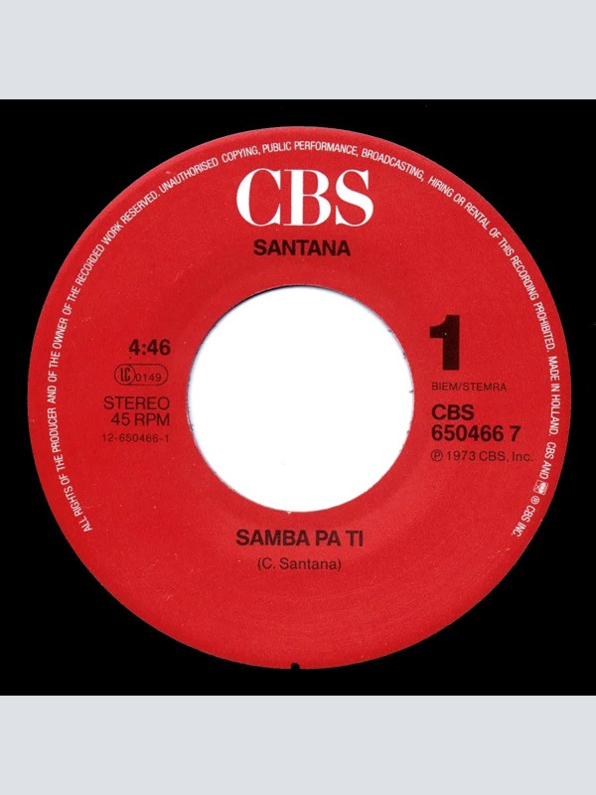 Vinyl / Santana - Samba Pa Ti / Se A Cabo