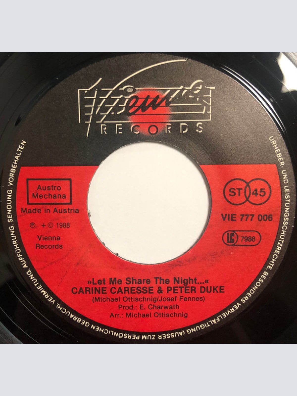 Vinyl / Carine Caresse & Peter Duke - Let Me Share The Night...