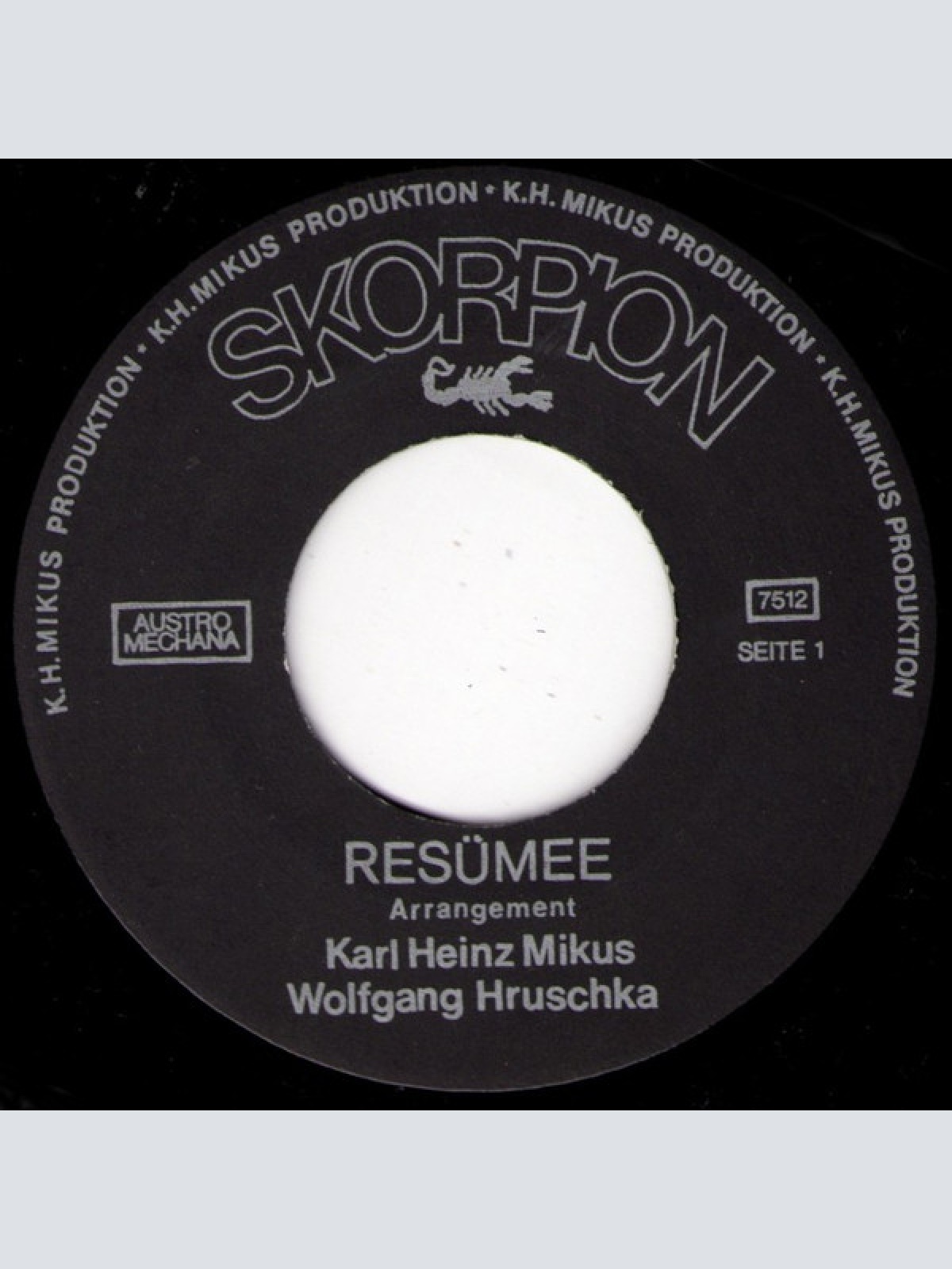 Vinyl / Karl Heinz Mikus, Wolfgang Hruschka - Resümee / Aber Du Bist Mehr