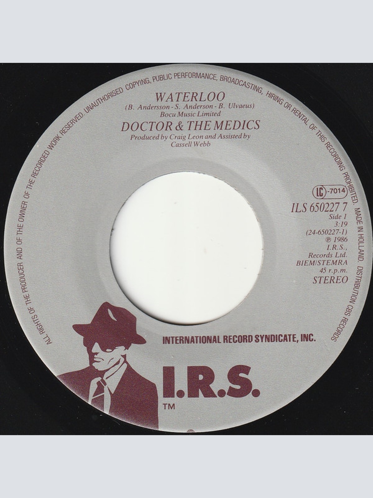 Vinyl / Doctor & The Medics With Roy Wood - Waterloo