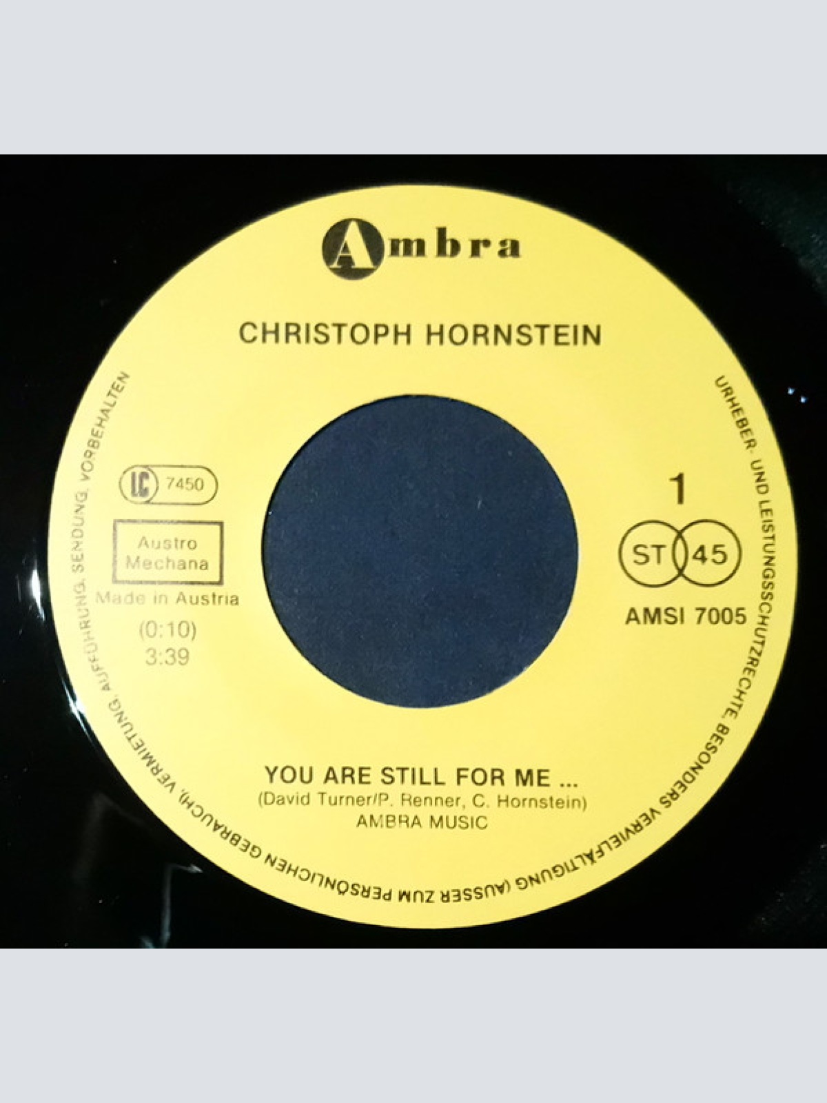 Vinyl / Christoph Hornstein - You Are Still For Me ...
