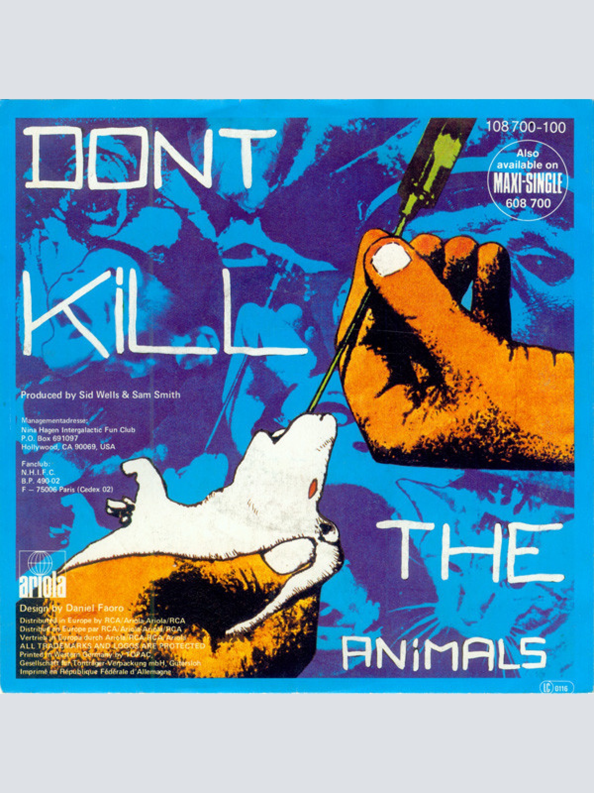 Vinyl / Nina Hagen / Lene Lovich - Don't Kill The Animals